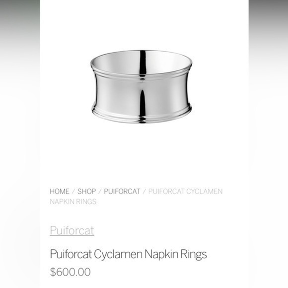 Puiforcat Cyclamen Napkin Ring - Picture 1 of 10